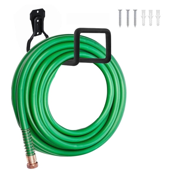 Garden Hose Hanger Wall Mount,Heavy Duty Metal Water Hose Reel for Outdoor Yard Garden Hose Storage