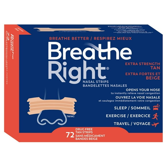 Breathe Right Extra Fort Tan, 72 Bandes