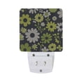thumbnail image 4 of Yayeee LED Plug in Night Light for The Home with Auto Dusk to Dawn Light Sensors, 2 Pack, Green Flower Pattern, 4 of 4