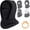 Black, variant on Outdoor Winter Warm Hat Neckband, Integrated Cycling Mask Head Cover, Windproof Thermal Face Mask for Cold Weather