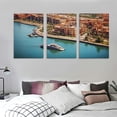 thumbnail image 3 of Nawypu Gouna Pictures Wall Decor Egypt Canvas Wall Art Landscape Poster Prints For Living Room Bedroom Office With Framed 12''x16''X3 Panels, 3 of 4