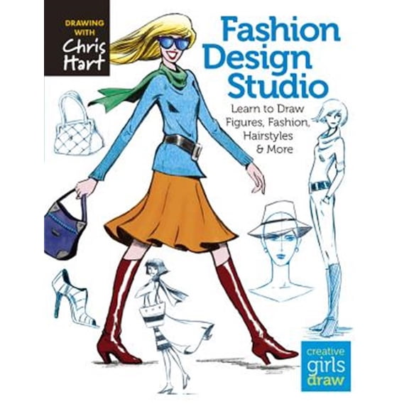 Pre-Owned Fashion Design Studio: Learn to Draw Figures, Fashion, Hairstyles & More (Creative Girls Draw) Paperback
