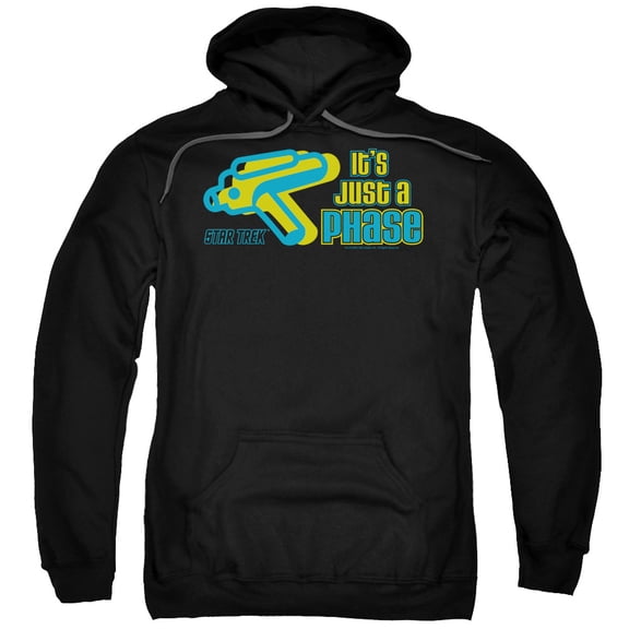 Quogs Just A Phase Adult Pullover Hoodie Sweatshirt Black
