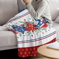 thumbnail image 3 of Independence Day Blanket Soft Cozy Warm Throw Blanket for Couch, Plush Fuzzy Flannel Fleece Blankets for Sofa, Star Stripe Flag Eucalyptus Red Blue Bed Blankets Lightweight Gifts for Women, 32"x48", 3 of 9