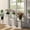White, variant on 3 Piece Wooden Plant Stand, Square Pedestal Display Plant Stand with Fluted Panel, Flower Potted Plant Stand, Wood
