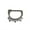 Clear, variant on Septum Clicker with Prong Setting Cubic Zirconia Gems 16g