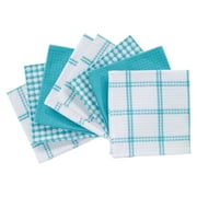 T-fal Coordinating Flat Waffle Weave Dish Cloth Set - 100% Pure Cotton - 8-Pack - 12 in. x 13 in. - Breeze