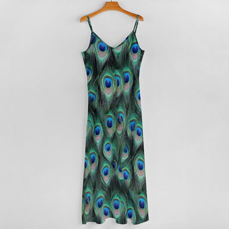 Colorful Peacock Dress Animal Beach Maxi Dress Spaghetti Straps Streetwear Casual Long Dresses Spring V Neck Oversized Clothes Colorful Peacock Dress Animal Beach Maxi Dress Spaghetti Straps Streetwear Casual Long Dresses Spring V Neck Oversized Clothes