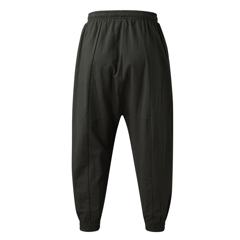 eczipvz Pants for Men Men's Sports pant SweatPants Fitness Trousers Casual  Solid Jogging Street Pants with Pockets Splicing Soft Sport pant Black,3XL  