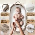 thumbnail image 2 of Baby Changing Basket - Moses Basket Changing Table Topper and Thick Foam Pad with Removable Cotton Mattress Cover, 100% Cotton Boho Nursery Decor in Coffee Color with Storage Bag, 2 of 5