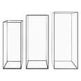 thumbnail image 3 of Koyal Wholesale Black Tall Hurricane Glass Candle Holders, 24, 20, 16 Inches Height, Set of 3, Large Floor Vases Decor, 3 of 5
