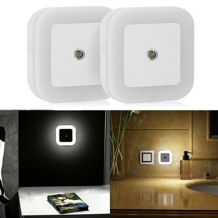 

LED Night Light with Dusk to Dawn Sensor Energy Efficient Smart Plug in Night Light for Bedroom Bathroom Kitchen Hallway Room Warm White Round