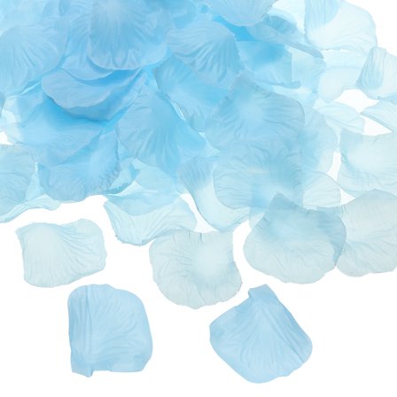 Uxcell Artificial Rose Petals 1000Pcs Fake Flowers Silk Petal Decoration Supplies for Events, Light Blue