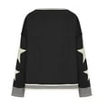 thumbnail image 3 of YUGYXL Women's Star Graphic Sweatshirts Fashion Cropped Long Sleeve Pullover Teen Girl Y2K Cute Clothes Top Black XL, 3 of 6