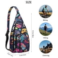 thumbnail image 4 of Gamer Gift Sling Backpack - Digital Loading Screen & Strategy Mode Pattern, Fashionable Water-Resistant Pack for Students, 4 of 4