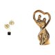 thumbnail image 1 of Estatua de pareja con hojas, figura decorativa, escultura, obra de arte, cerámica, hierro y madera, diseño moderno y minimalista, ideal para el hogar,, 1 of 8