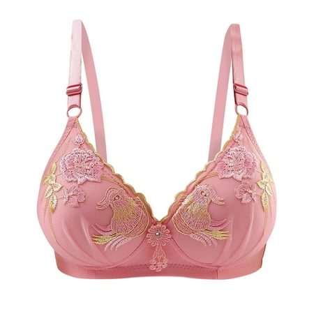 

Women s Plus Size Lace Unlined Underwire Bra Wire Free Underwear One-Piece Bra Everyday Underwear Push-up Bra and Bow Knot Triangle Underwear Sets