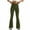 Army Green, variant on UVEASISHA High Waisted Flare Jeans for Women Tummy Control Butt Lifting Bell Bottom Jeans Stretch Wide Leg Jeggings Dressy Casual Yoga Pants with Pockets S