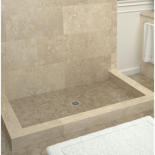 Tile Redi Triple Threshold Shower Base with Drain Plate