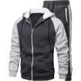 thumbnail image 1 of Men's European And American Style Relaxed Leisure Color Block Autumn And Winter 3D Sports Suit, 1 of 3