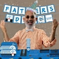 thumbnail image 4 of COM1950s Father's Day Party Supplies 144 Pcs - Disposable Blue Tableware Set with Plates, Cups, Cutlery, Tablecloth & Banner for Birthday, BBQ, Family Gatherings, 4 of 5