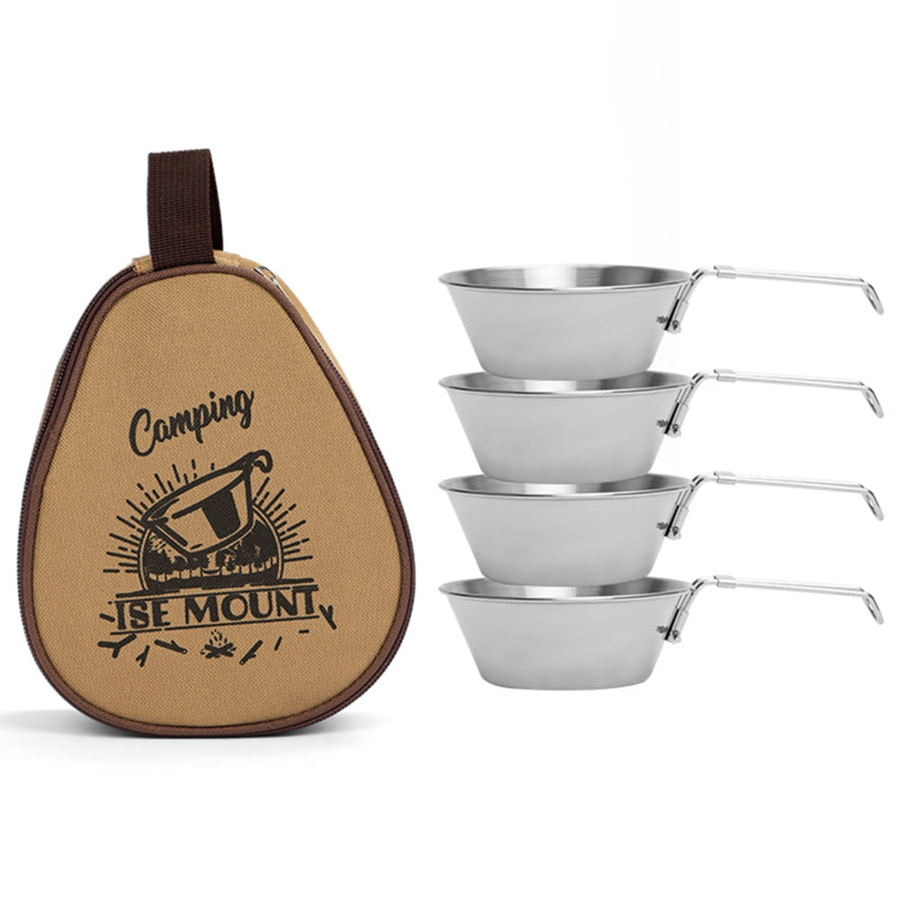 Outdoor Camping Bowls Cups 304 Stainless Steel Camping Bowls Easy Wash