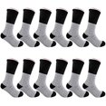thumbnail image 2 of Diamond Star Thermal Socks Heavy Duty Crew Insulated Socks Ultra Warm Thick Boot Socks Men’s Women’s (Black - 12 Pairs Thermal Socks fit size 9-11), 2 of 4