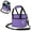 Purple, variant on Lumxatz Family Size 4 Compartment Drink Bag with Adjustable Strap - Multiple Tumbler Carrier Caddy, 4 Compartment Insulated Drink Holde, for Hiking, Walking, Sports, Family Outings & Daily Use,Pink