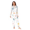 thumbnail image 2 of FORMRS Onesies Pajama for Adults Unisex Hoodie Winter Jumpsuit One Piece Sleepwear, Sizes S-2XL, Cartoon Doodles, 2 of 7