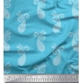 thumbnail image 1 of Soimoi Blue Velvet Fabric Floral & Paisley Printed Fabric 1 Yard 58 Inch Wide, 1 of 3