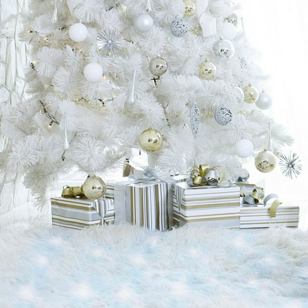 Manta De Nieve Brillante Artificial Para Navidad Decoración Para Árbol De Navidad Decoración Para Mesa Manta De Nieve Iluminada Con Guirnaldas De Luces Led 47 X 13