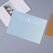 A4 Transparent Document Bag | Thickened Plastic File Folder | Waterproof Snap Closure | Heat-Sealed Edges | Holds 200 Sheets | Multicolor | 12.8"x9.1" | Office Organization