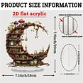 thumbnail image 4 of Eid Decorations for Home Moon Bookshelf Desktop Decoration Acrylic Ramadan Decorations 7X8 Inch 2D Flat Acrylic Desktop Home Living Room Decoration Ornament, 4 of 5