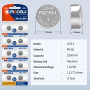 PKCELL 30 Pack LR44 AG13 357 303 SR44 Battery 1.5V Button Cell Batteries