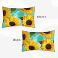 thumbnail image 4 of EasygdpYellow Sunflowers With Green Leaves Polyester Fiber Double-Sided Pillowcase,Super Soft,Comfortable And Luxurious Pillowcase,Not Easy To Break Or Deform- 16"X24", 4 of 9
