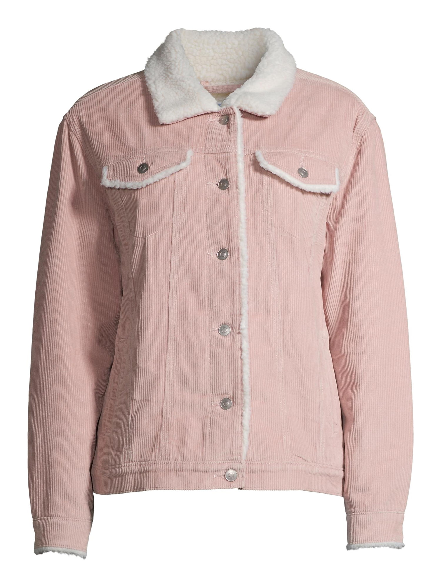 pink corduroy jacket sherpa