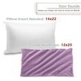 thumbnail image 3 of Nestl Velvet Throw Pillow Covers Solid Rectangle Soft Decorative Pillow Cover for Sofa, 12" x 20", Lavender, Pack of 2, 3 of 8