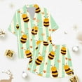 thumbnail image 4 of Ensemble de Pyjama Imitation Soie Imprimé pour Filles, 4 of 4