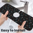 thumbnail image 6 of Vsdgher Hawaiian Style Kitchen Sink Splash Guard Faucet Mat -1 PC Super Absorbent Fast Drying Mat Sink Gadgets-Splash, Bathroom,Sink Mat,(15" X 5.5" ), 6 of 7