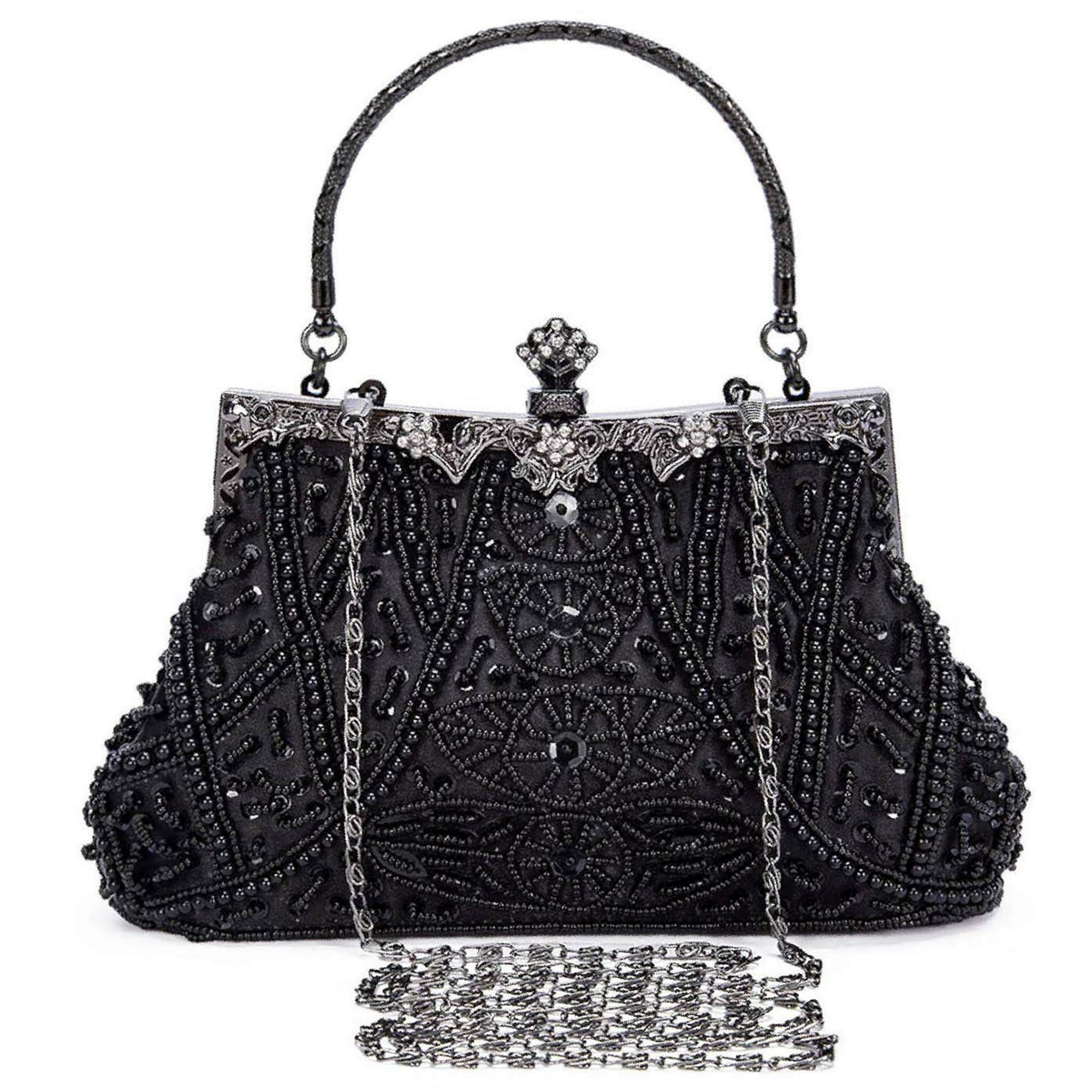 1920s Vintage Beaded Clutch Evening Bags for Women Formal Bridal Walmart