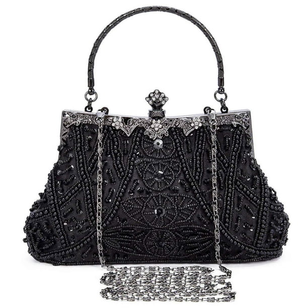 1920s Vintage Beaded Clutch Evening Bags for Women Formal Bridal Walmart