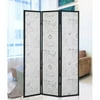 Roundhill Furniture Botticelli 3 Panels Screen Room Divider with English Script Print