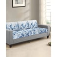 thumbnail image 2 of Blue Leaf Couch Cushion Covers Stretch, Washable Sofa Seat Covers Individual Seat Cushion Sofa Slipcovers Watercolor Country Plant Monochrome Branch Couch Cover Furniture Protector L-1PCS, 2 of 7