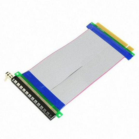 Chenyang CY PCI-E Express 16X to 16x Male to Female Riser Extender Card Ribbon Cable 20cm Cable