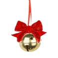 thumbnail image 2 of 4Pcs 1.77Inch Christmas Jingle Bell Ornaments with Glittery Bows, Gold Metal Bell Hanging Decorations Set for Christmas Tree, Festive Home and Party Decorations, 2 of 8