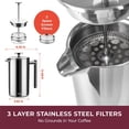 thumbnail image 4 of Cafetera French Press MuellerLiving, 600 ml, acero inoxidable, 4 of 7