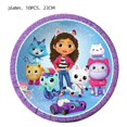 thumbnail image 4 of Gabbys-Suministros de fiesta de cumpleaños de gatos para casa de muñecas, recuerdo de fiesta, brazalete, globo 3D, plato de taza para niños y niñas, decoración para Baby Shower, regalo（19Pcs Number5, 4 of 5
