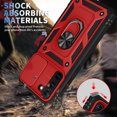 thumbnail image 6 of Galaxy S22 Case,Dteck Shockproof Rubber Slide Camera Lens Protection Hybrid PC Ring Holder Kickstand Card Slot Design Cover For Samsung Galaxy S22 5G,Red, 6 of 9