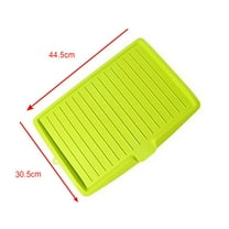Dish Drying Mat,Plastic Dish Drainer Board,Drying Rack Tray,Draining Plate Strainer Mat with Side Drop,17.6x12.2 Slope Diversion Drainboard for Dish Rack Kitchen Counter