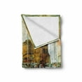 thumbnail image 2 of Marine Soft Flannel Fleece Throw Blanket, Naples Small Boats at Historical Italian Coast Heritage Castle Nautical Artwork, Cozy Plush for Indoor and Outdoor Use, 60" x 80", Multicolor, by Ambesonne, 2 of 6